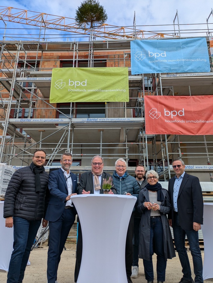 BPD feierte Richtfest in Reutlingen-Betzingen: 39 Wohnungen im ersten Bauabschnitt des Projekts b.Heppy