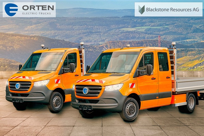 Blackstone Resources AG: ORTEN E-Trucks zeigt erstes Nutzfahrzeug, das künftig mit 3D-gedruckten High-Tech-Batterien von Blackstone angetrieben wird