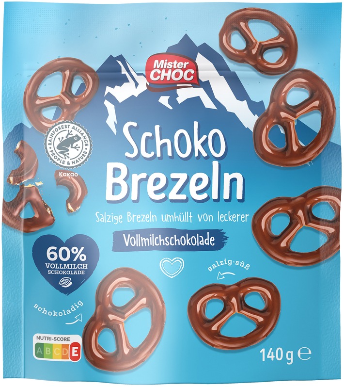 Der ungarische Hersteller Felföldi Édességgyártó Kft. informiert über einen Warenrückruf des Produktes "MisterChoc Schoko Brezeln, 140g"
