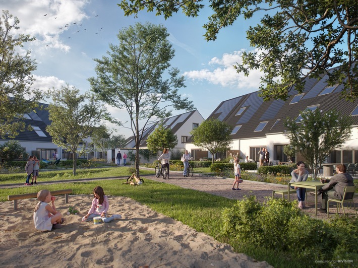 BPD startet den Vertrieb der ersten zehn Reihenhäuser in der Klimaschutzsiedlung "LIV & ILMA" in Köln-Lind