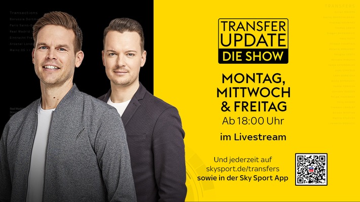 "Transfer Update - die Show" im kostenlosen Livestream