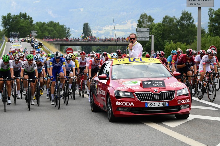 SKODA at Tour de France Red Car.jpg