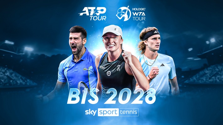 Noch mehr Spitzentennis: Sky sichert sich die langfristigen Übertragungsrechte der ATP und WTA Turnierserien
