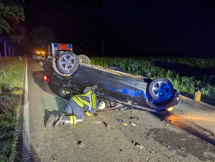 FW-KLE: Mit Fahrzeug überschlagen