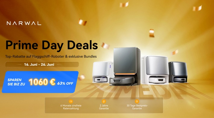 Narwal Summer Prime Day 2026: Smarte Reinigungsinnovationen für ein sauberes Zuhause mit bis zu 1.060 EUR Rabatt