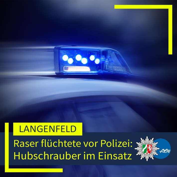 POL-ME: Hubschrauber war im Einsatz: Polizei fahndete nach flüchtigem Raser - 2512068