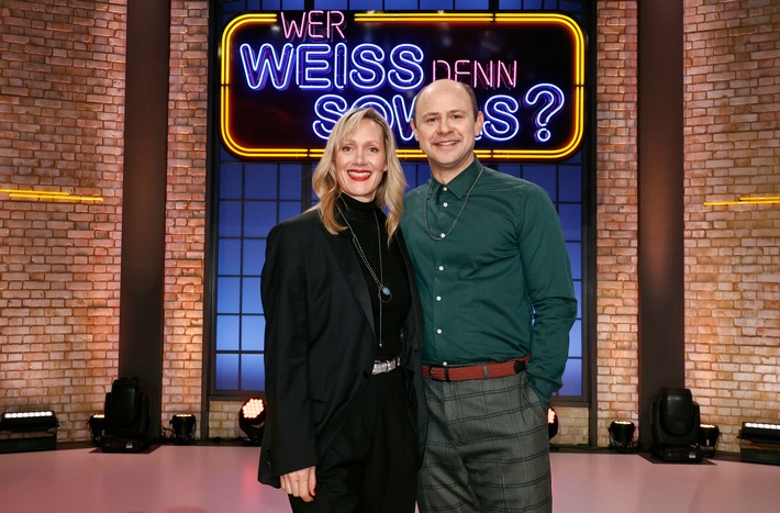 Ehe-Duell: Anna Schudt und Moritz Führmann bei &quot;Wer weiß denn sowas?&quot; - Das Wissensquiz vom 11. bis 15. März 2024, um 18:00 Uhr im Ersten