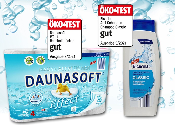 NORMA: Shampoo und Haushaltstücher der Eigenmarken ELCURINA und DAUNASOFT von ÖKO-TEST für „gut“ befunden / Nürnberger Lebensmittel-Discounter zum dritten Mal in 2021 auf Spitzenplätzen im Testmagazin