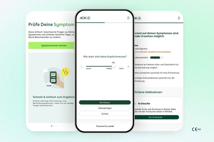 Digitale Orientierung für knapp 3 Millionen Versicherte: AOK NordWest integriert Symptom Check von XUND