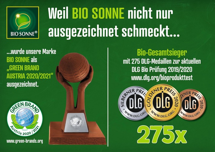 BIO SONNE von NORMA: Jetzt auch in Österreich und der Tschechischen Republik zum vorbildlichen GREEN BRAND gekürt! / Lebensmittel-Discounter überzeugt mit Eigenmarke auch auf internationalem Parkett