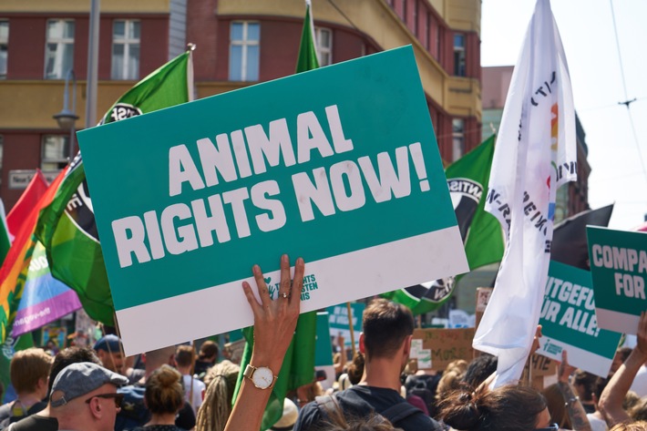 Größte Tierrechtsdemo Deutschlands zog lautstark und bunt durch Berlin