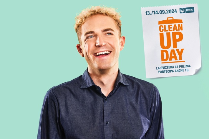 Comunicato stampa: «Con umorismo contro il littering: giornata nazionale Clean-up 2024 con il comico Michael Elsener»