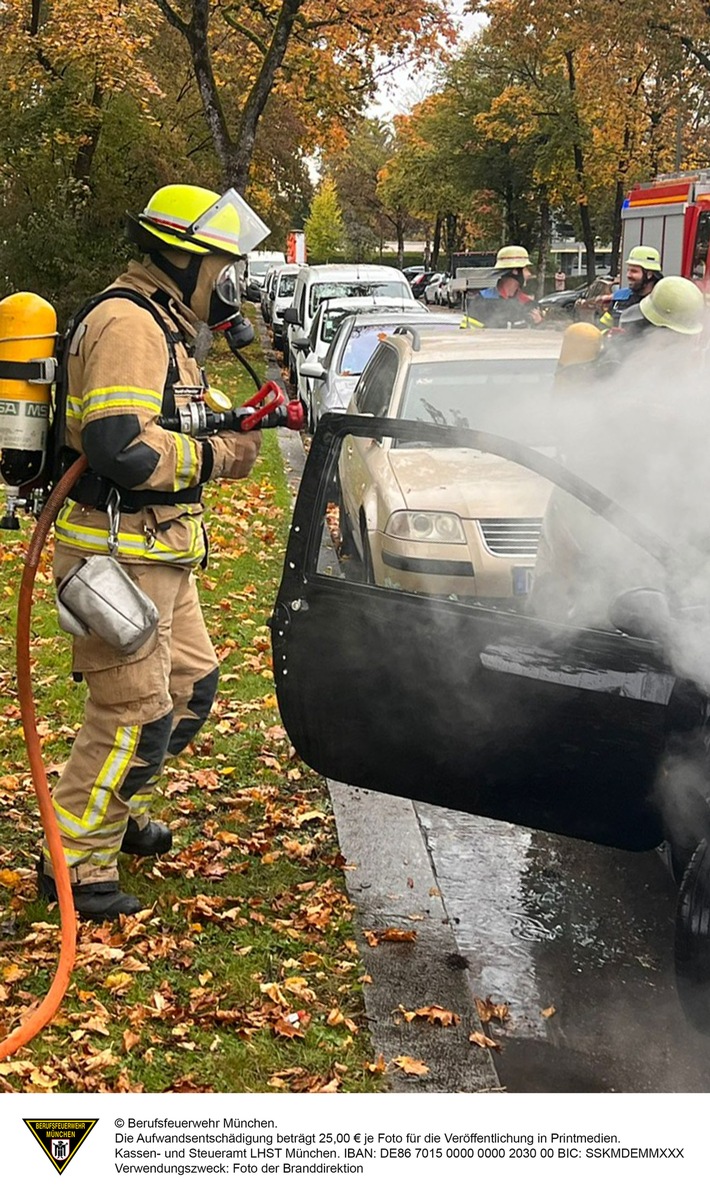 FW-M: Pkw in Flammen (Forstenried)