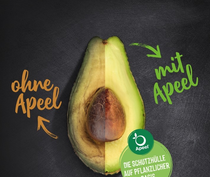 Gegen Lebensmittelverschwendung: Apeel Avocado von EDEKA. Weiterer Text über ots und www.presseportal.de/nr/51907 / Die Verwendung dieses Bildes ist für redaktionelle Zwecke honorarfrei. Veröffentlichung bitte unter Quellenangabe: "obs/EDEKA ZENTRALE AG & Co. KG"