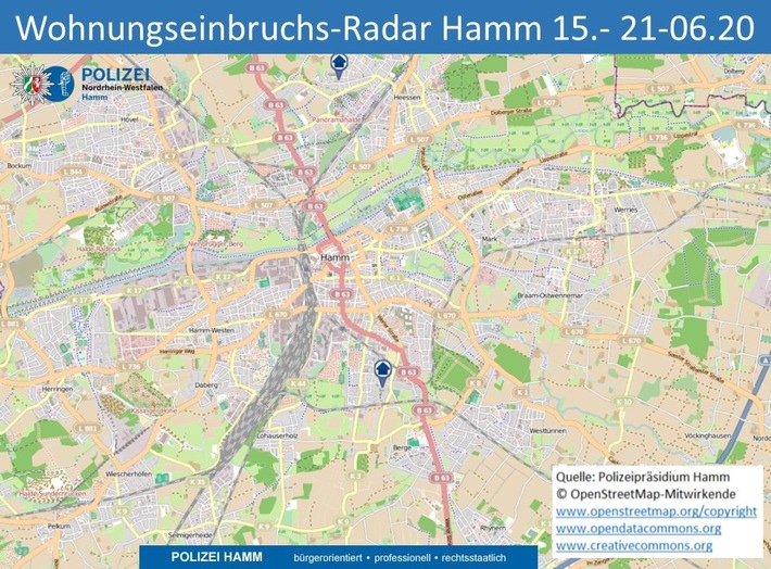 POL-HAM: Wohnungseinbruchs-Radar Hamm 15. - 21. Juni 2020