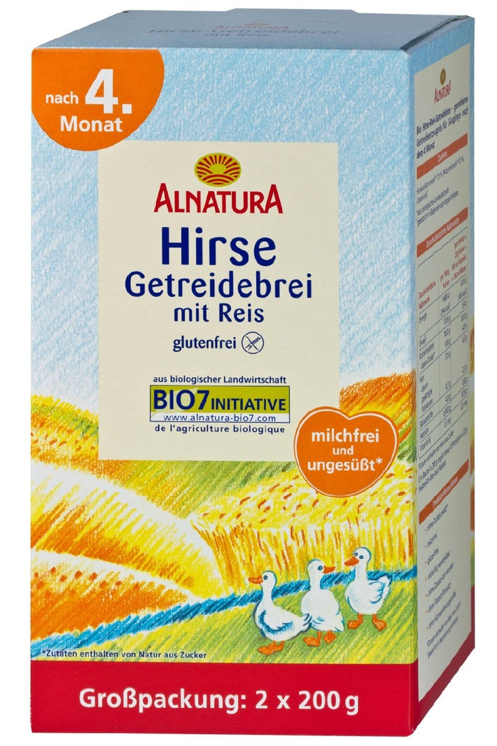 Migros ruft &quot;Alnatura Hirse-Getreidebrei mit Reis&quot; und &quot;Alnatura Hirse Milchbrei&quot; zurück (BILD)