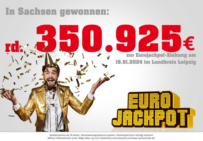 Gewinnerwochenende in Sachsen: Eurojackpot-Gewinn mit 350.925 Euro im Landkreis Leipzig