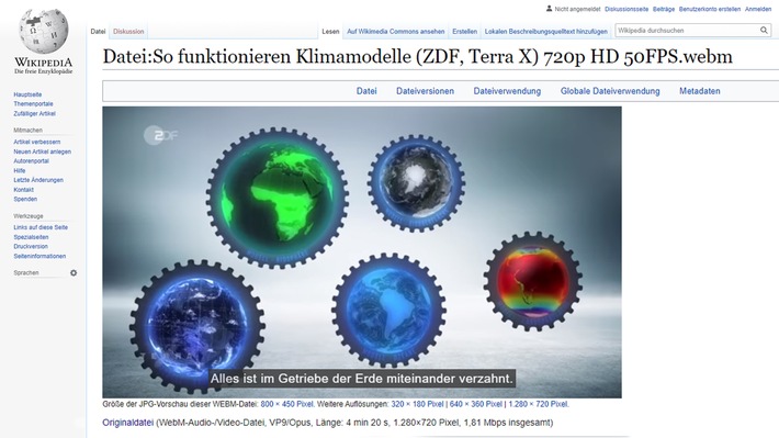 Creative-Commons-Angebot von ZDF / Terra X mit &quot;WikiEule&quot; ausgezeichnet