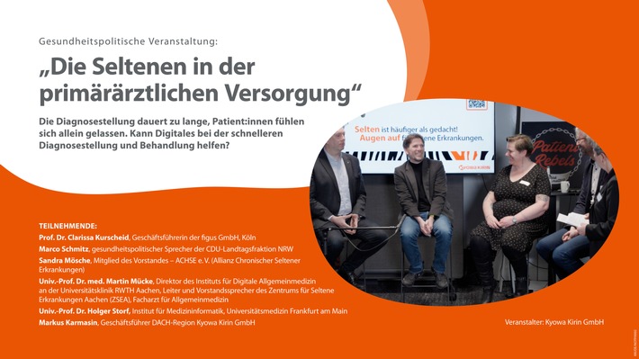 Dialog über Seltene Erkrankungen: bessere Versorgung durch digitale Lösungen und Vernetzung / Kyowa Kirin bringt Politik und Gesundheitsexpert:innen zusammen