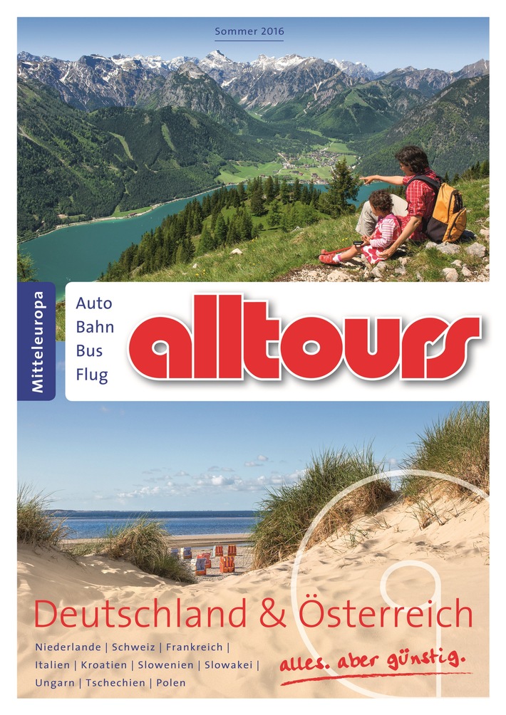 alltours verdoppelt Eigenanreiseangebot und bietet 18 neue Ferienregionen im Sommer 2016 an / Neue Familienprodukte und mehr Kooperationen mit namhaften Hotelketten