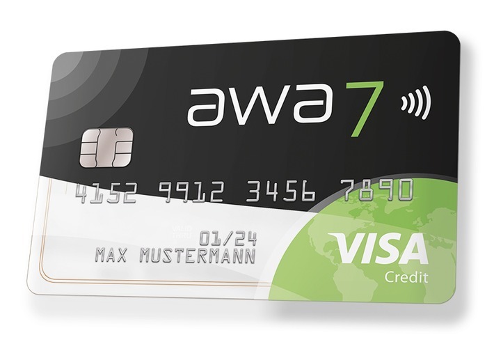 Die neue awa7® Visa Kreditkarte punktet mit Top-Konditionen und zahlreichen Zusatzleistungen. / Weiterer Text über ots und www.presseportal.de/nr/101624 / Die Verwendung dieses Bildes ist für redaktionelle Zwecke honorarfrei. Veröffentlichung bitte unter Quellenangabe: "obs/Hanseatic Bank"