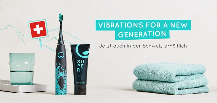happybrush - Die neue Generation der Zahnpflege ist jetzt auch in der Schweiz erhältlich.