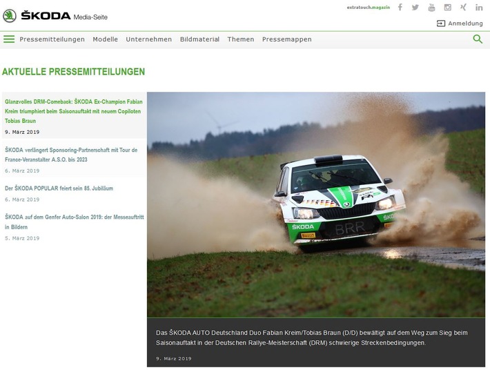 SKODA AUTO Deutschland startet neues Online-Medienportal skoda-media.de (FOTO)