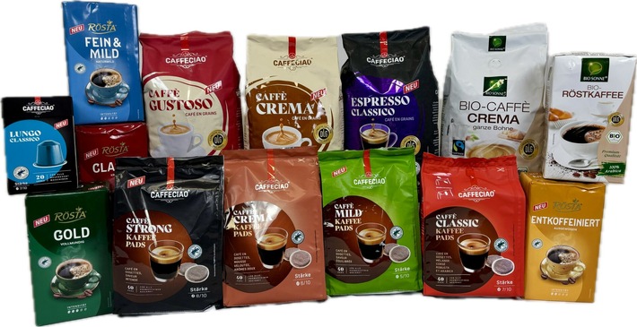 RÖSTA, CAFFECIAO und BIO SONNE: NORMA senkt Mitte Mai die Preise auf Kaffeeprodukte um bis zu 50 Cent / Bohnen, Pads und Pulver dauerhaft reduziert