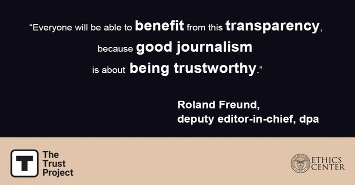 &quot;Trust Project&quot;: dpa unterstützt internationale Initiative für glaubwürdigen Journalismus