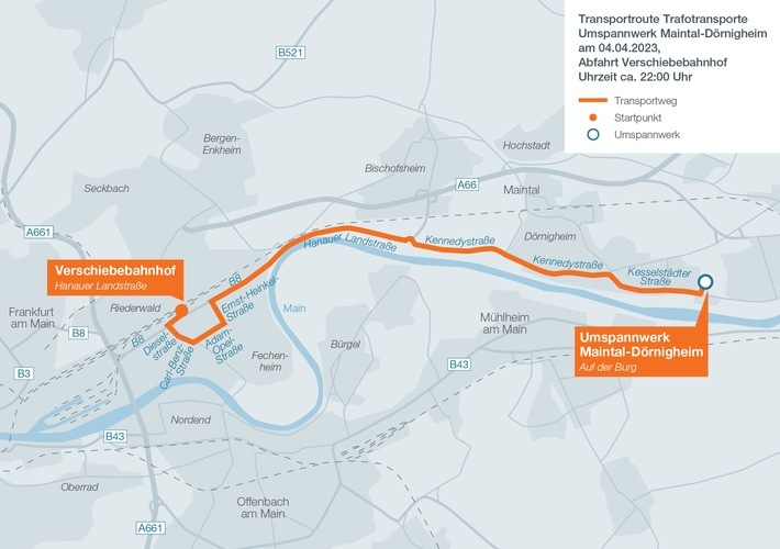 POL-OF: Erneut Schwerlasttransport unterwegs - Frankfurt-Ostend/Fechenheim/Stadtgebiet Maintal