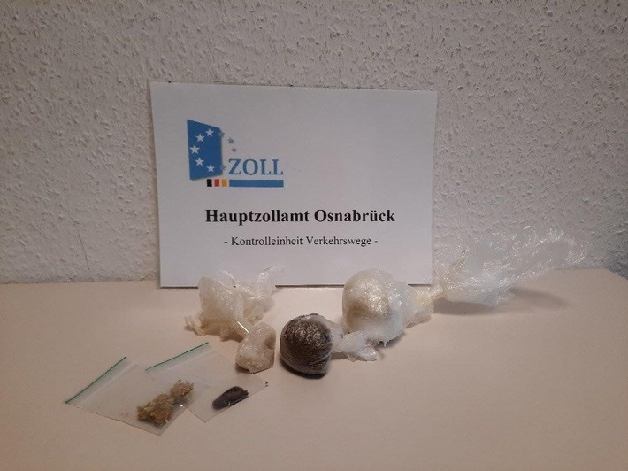 HZA-OS: Mit allerhand Drogen in der Unterhose auf Reisen; Osnabrücker Zoll stoppt Drogenschmuggler