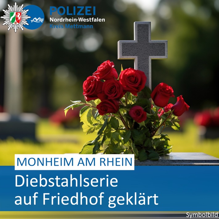 POL-ME: Diebstahlserie auf Friedhof geklärt - Monheim am Rhein - 2310114
