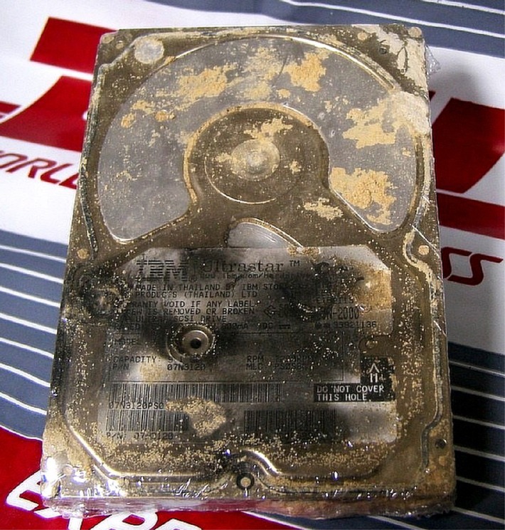 Festplatte aus dem zerstörten World Trade Center