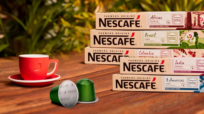 Neue Kaffeekapseln NESCAFÉ Farmers Origins bringen die ganze Welt des Kaffees in die Tassen