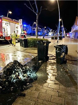 POL-ME: Unbekannte zünden Mülltonnen an - 2604059