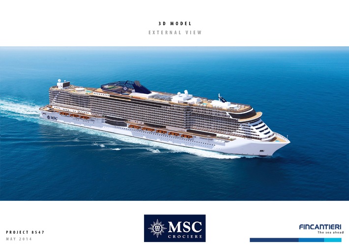 MSC Cruises und Fincantieri unterzeichnen Vertrag für zwei neue Schiffe / MSC Cruises investiert 2,1 Milliarden Euro in zwei hochmoderne Kreuzfahrtschiffe inklusive der Option eines weiteren Neubaus (BILD)