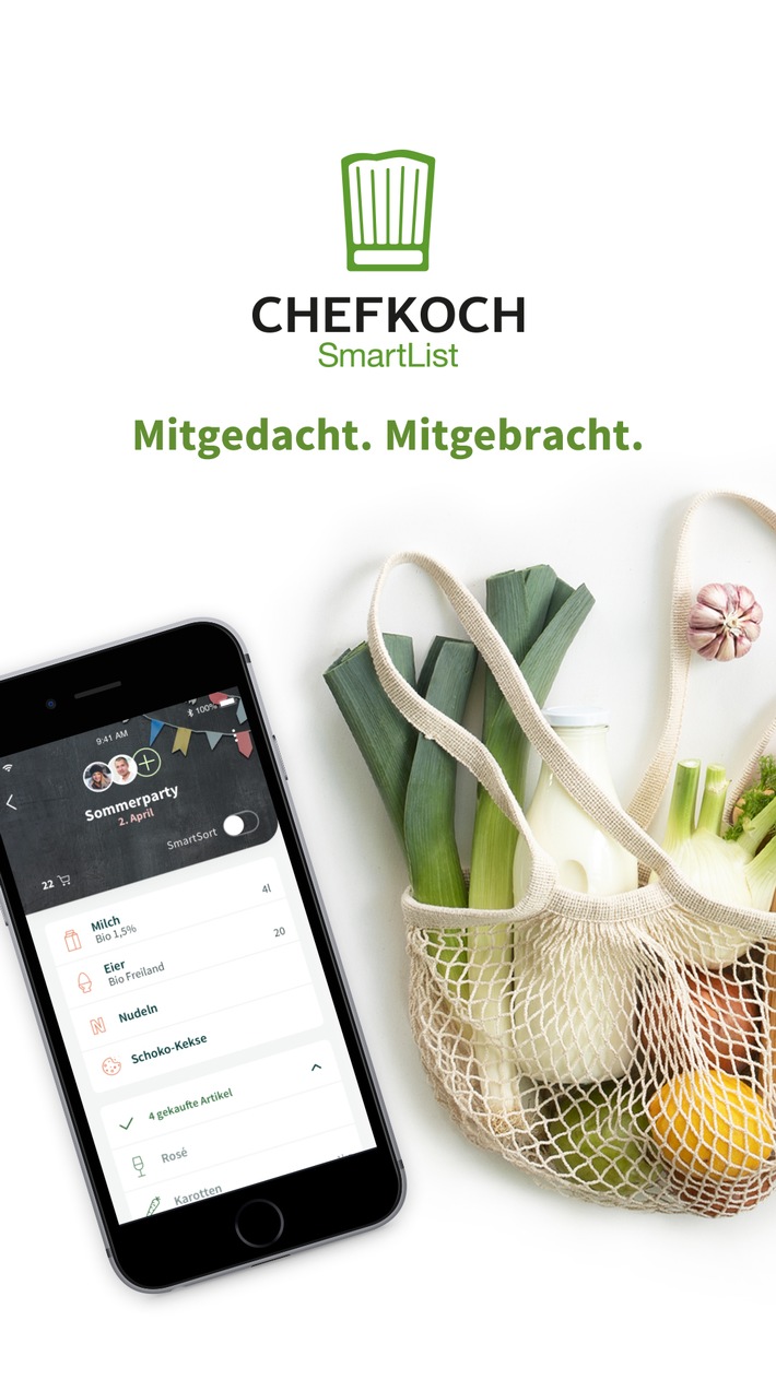 Chefkoch launcht die SmartList: Die innovative Einkaufs-App von Europas größter Koch-Community