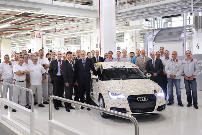 100.000ster Audi A1 läuft vom Band (mit Bild)