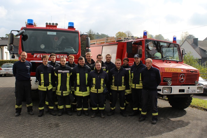 FW-OE: Neue Maschinisten in der Gemeinde Kirchhundem