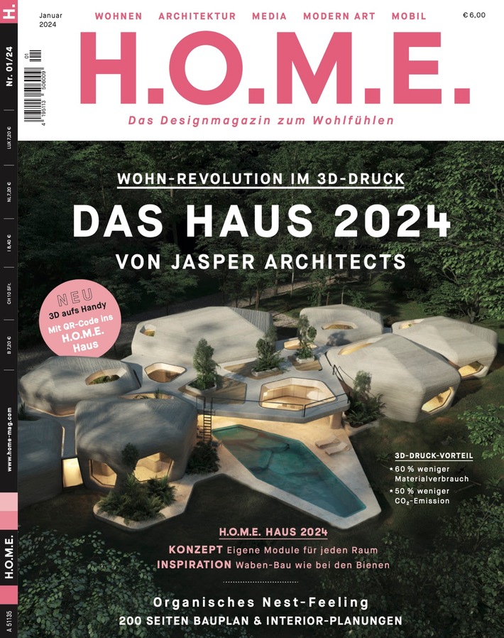 Das H.O.M.E. Haus 2024 von JASPER ARCHITECTS: Ein Natur-Nest-Erlebnis in 3D-Drucktechnologie
