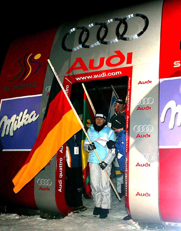 Designed by Audi - AUDI AG setzt zur Ski-WM Akzente mit neu gestaltetem Starthaus