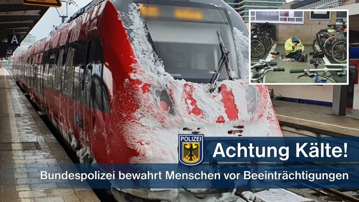 Bundespolizeidirektion München: Bundespolizei schützt mehrere Personen rechtzeitig vor Kältebeeinträchtigungen