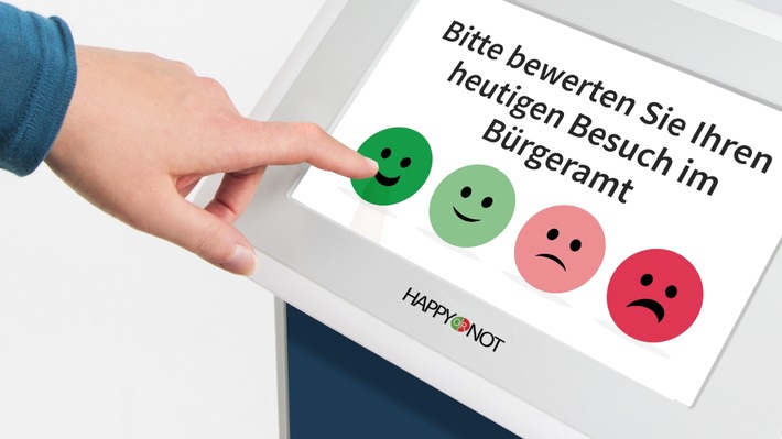 Bürgeramt Flörsheim nutzt Smiley Terminals von HappyOrNot zur Besucherbefragung