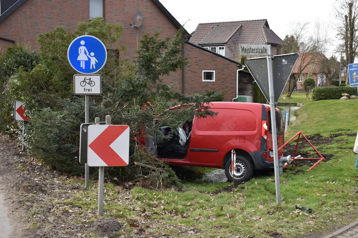 POL-DEL: Landkreis Wesermarsch: Verkehrsunfall mit über 3 Promille in Elsfleth verursacht