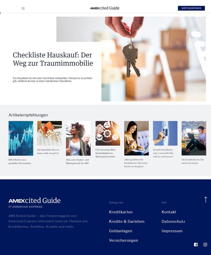 AMEXcited Guide – Content Fleet und Buzzmatic launchen digitalen Finanzguide für American Express