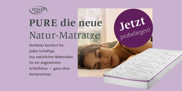 Authentigg® präsentiert die neue Hüsler Nest PURE Naturmatratze – natürliche Erholung in ihrer reinsten Form