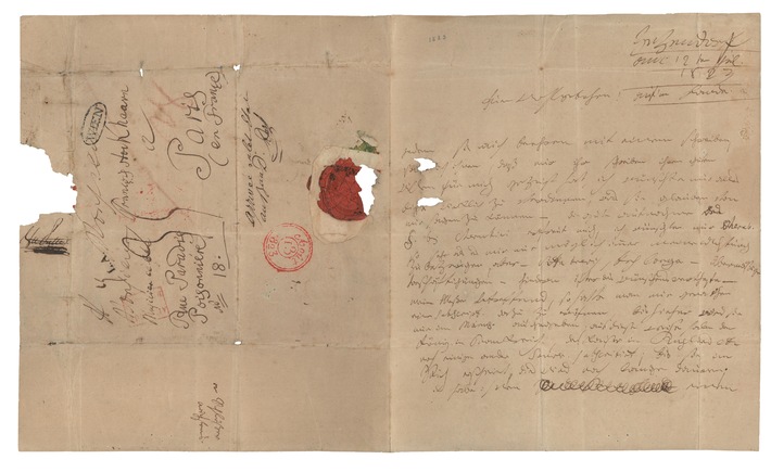 Brahms-Institut Lübeck erhält spektakulären Beethoven-Brief /	
Das Brahms-Institut an der Musikhochschule Lübeck hat aus einem privaten Nachlass einen Brief von der Hand Beethovens erhalten (mit Bild)