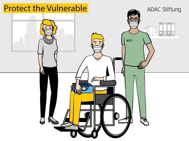 ADAC Stiftung unterstützt Corona-Hilfsprojekt "Protect the Vulnerable" / ADAC Stiftung fördert Anschaffung und Verteilung von Mund-Nasen-Schutzmasken für Menschen mit Querschnittlähmung