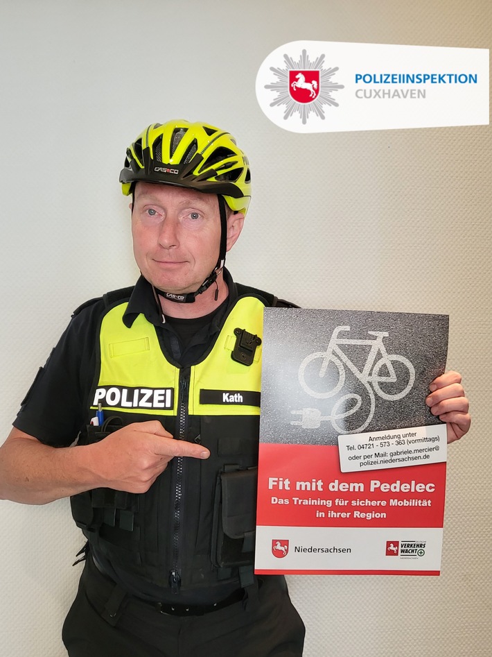 POL-CUX: Verkehrswacht Stadt Cuxhaven e.V. startet mit dem Kooperationspartner Polizei das Seminar "Fit mit dem Pedelec"