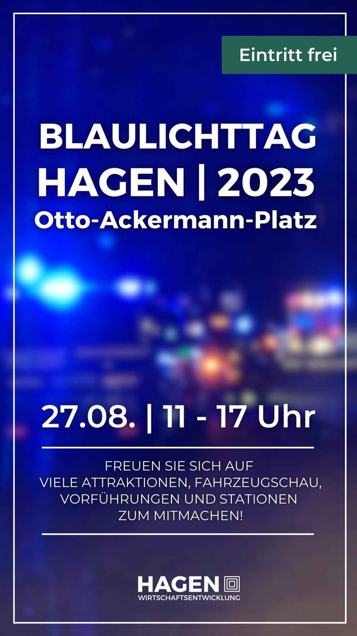 POL-HA: Hagener Polizei beteiligt sich am Blaulichttag 2023 - Save the Date!
